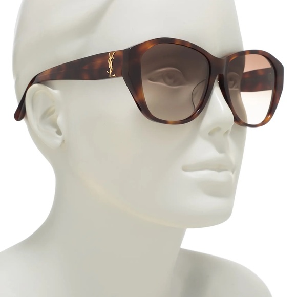 SAINT LAURENT HAVANA CAT EYE SUNGLASSES SL M8/FN - Picture 6 of 7